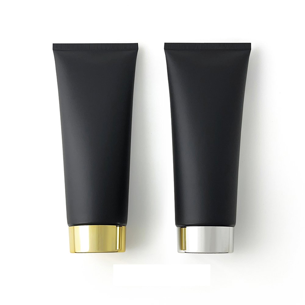 200g Matte Black Refillable Cosmetics Container 200ml Empty Squeeze Bottle Shower Gel Cream Package Frost Plastic Soft Tube