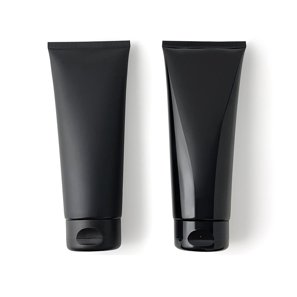 200g Matte Black Refillable Cosmetics Container 200ml Empty Squeeze Bottle Shower Gel Cream Package Frost Plastic Soft Tube
