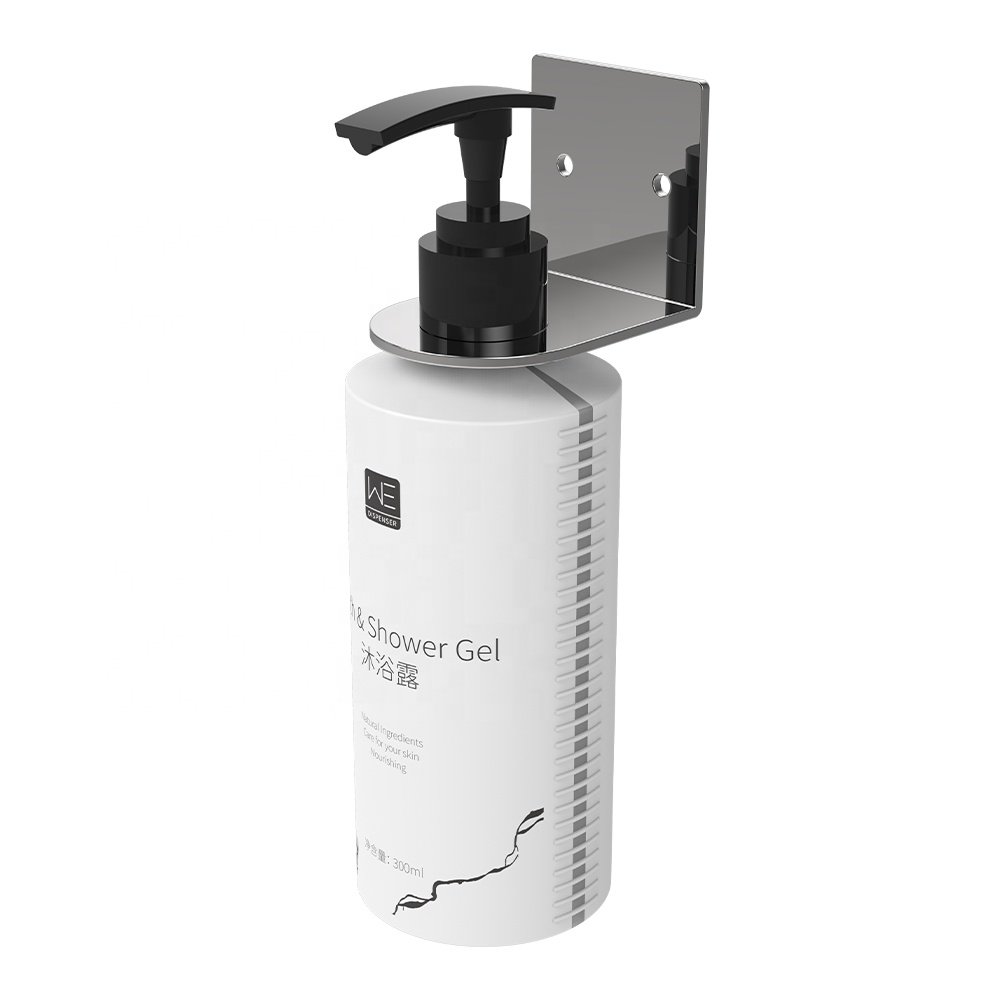 Stainless Steel Shampoo and Conditioner Bottle Holder Wall-Mounted Bathroom Storage Rack Perfect for Shower Gel Bottles