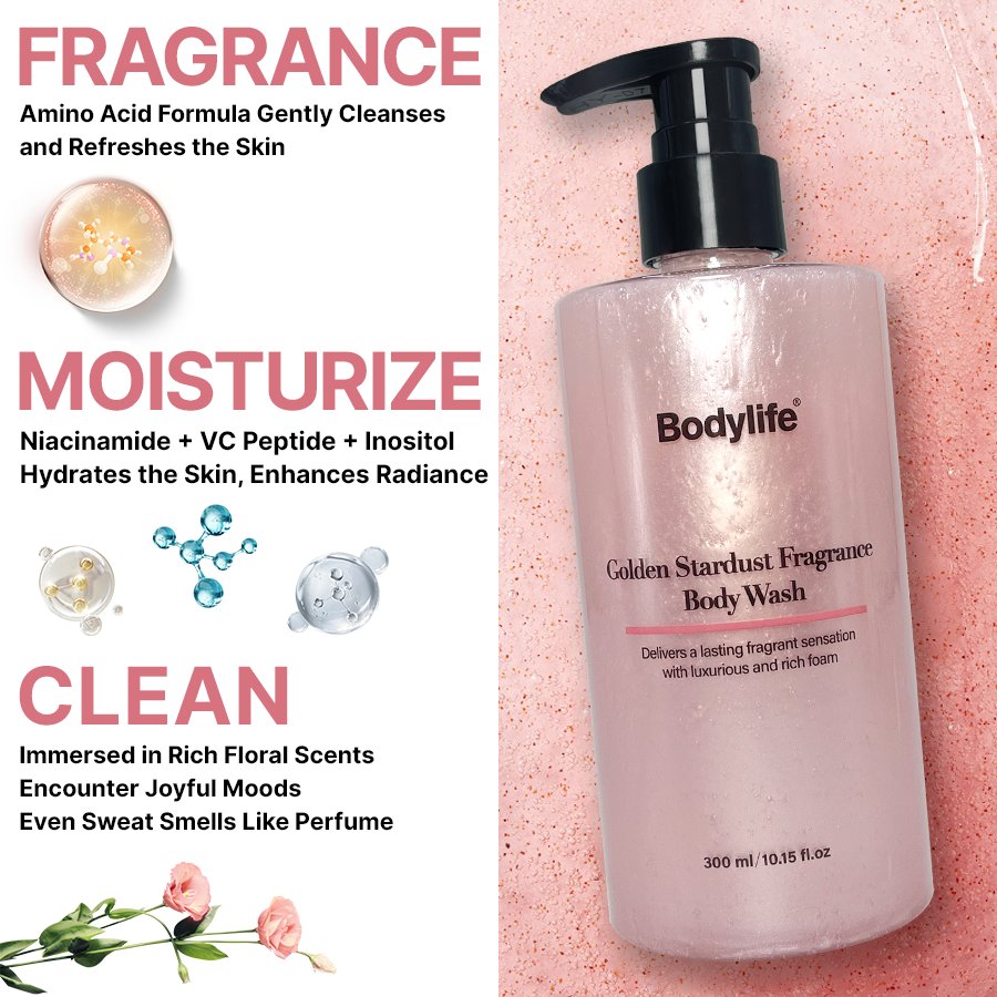 Pink Fragrance 300ml Body Wash Mild Skin-Friendly Shower Gel Long-Lasting Deep Cleansing Moisturizing Nourishing Moisturizer