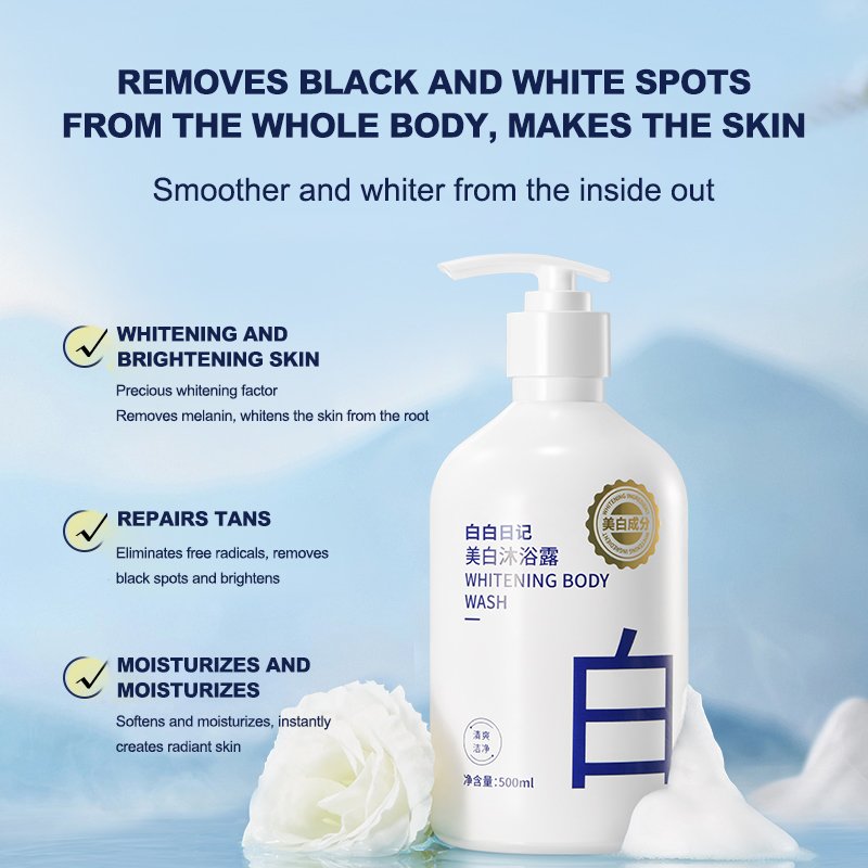 Shower Gel Body Wash Brightening Exfoliating Smoothing Gentle Cleansing Moisturizing Whitening Women Men 500ml Shower Gel
