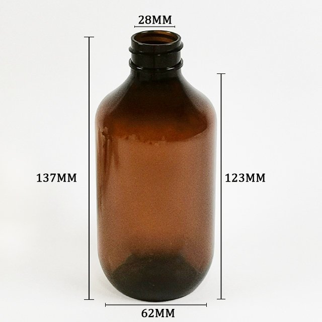 300ml Brown PET Plastic Empty Shampoo Bottles with Pumps Shower Gel and Conditioner Containers