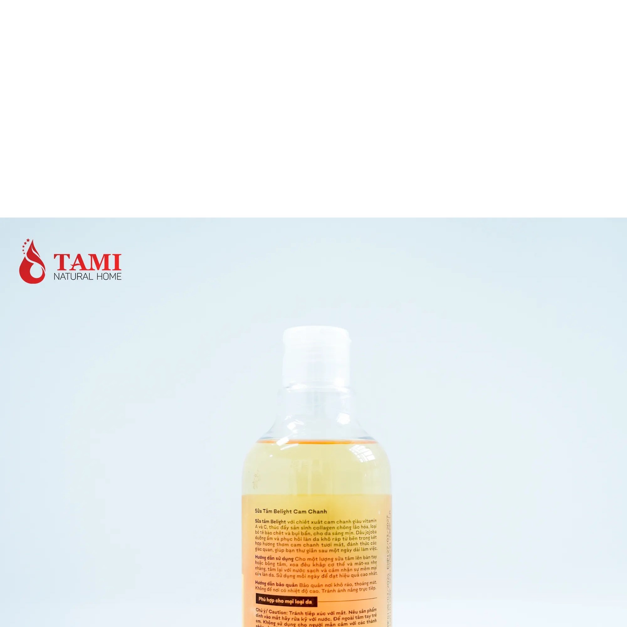 Regular Sizes 750g / 400g Body Wash Premium Liquid Form Belight - Orange & Lemon Shower Gel with 3 years Shelf Life From Vietnam