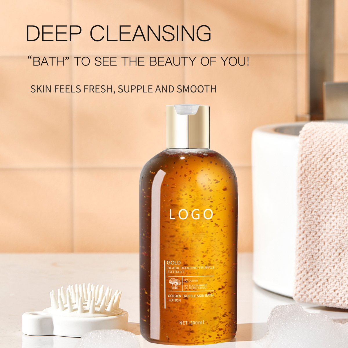Skin Care Cleaning whitening Shower Gel Moisturizing Smoothing Golden Truffle Body Wash Perfumed Bath Shower Gel