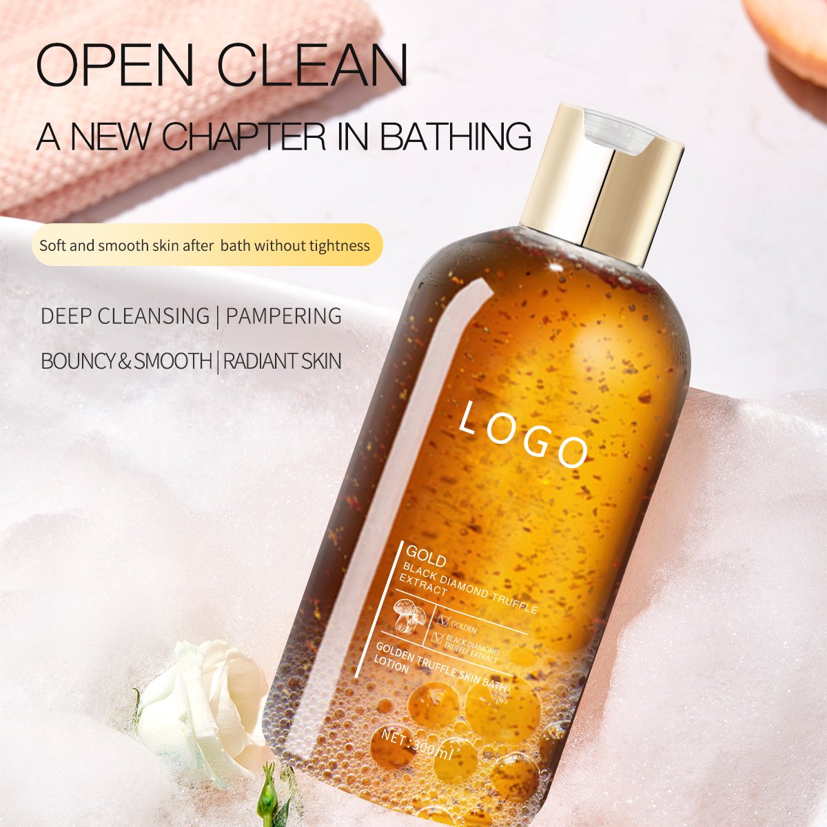 Skin Care Cleaning whitening Shower Gel Moisturizing Smoothing Golden Truffle Body Wash Perfumed Bath Shower Gel