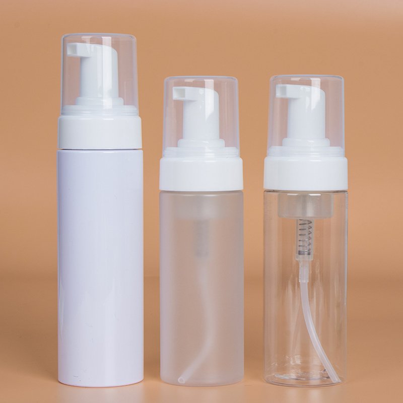 foaming bottle 100ml 120ml 150ml 200mlPET cosmetic liquid soap dispenser with foam pump bottle