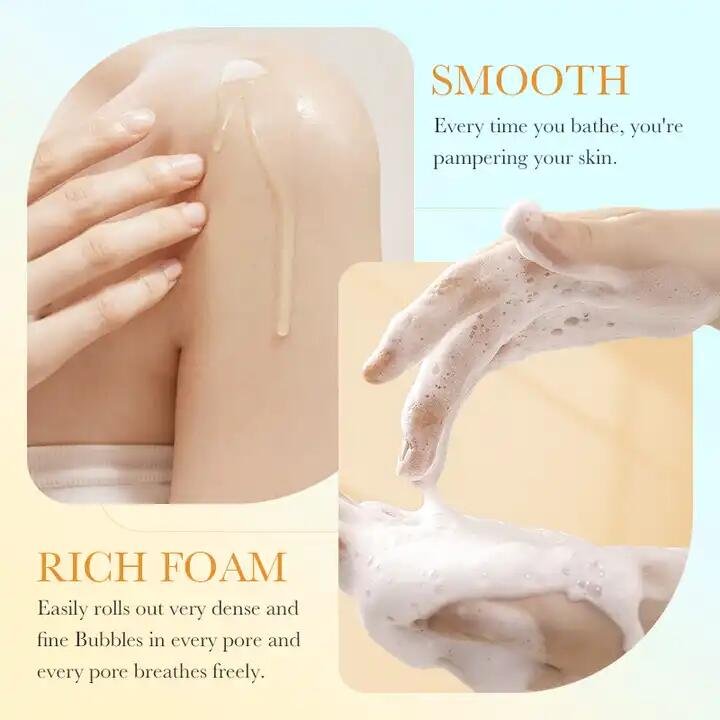 520ml Private Label Vitamin C Shower Gel wholesale Moisturizing Nourishing Whitening Body Wash Shower Gel
