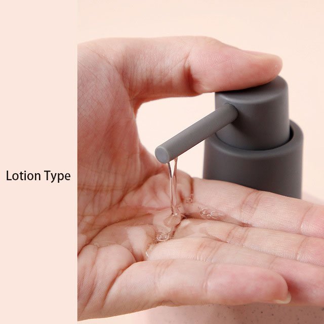 Lotion Pump Bottle for Kitchen Bathroom Countertop Shampoo Laundry Shower Gel Round Ceramic Soap Dispenser 400ML