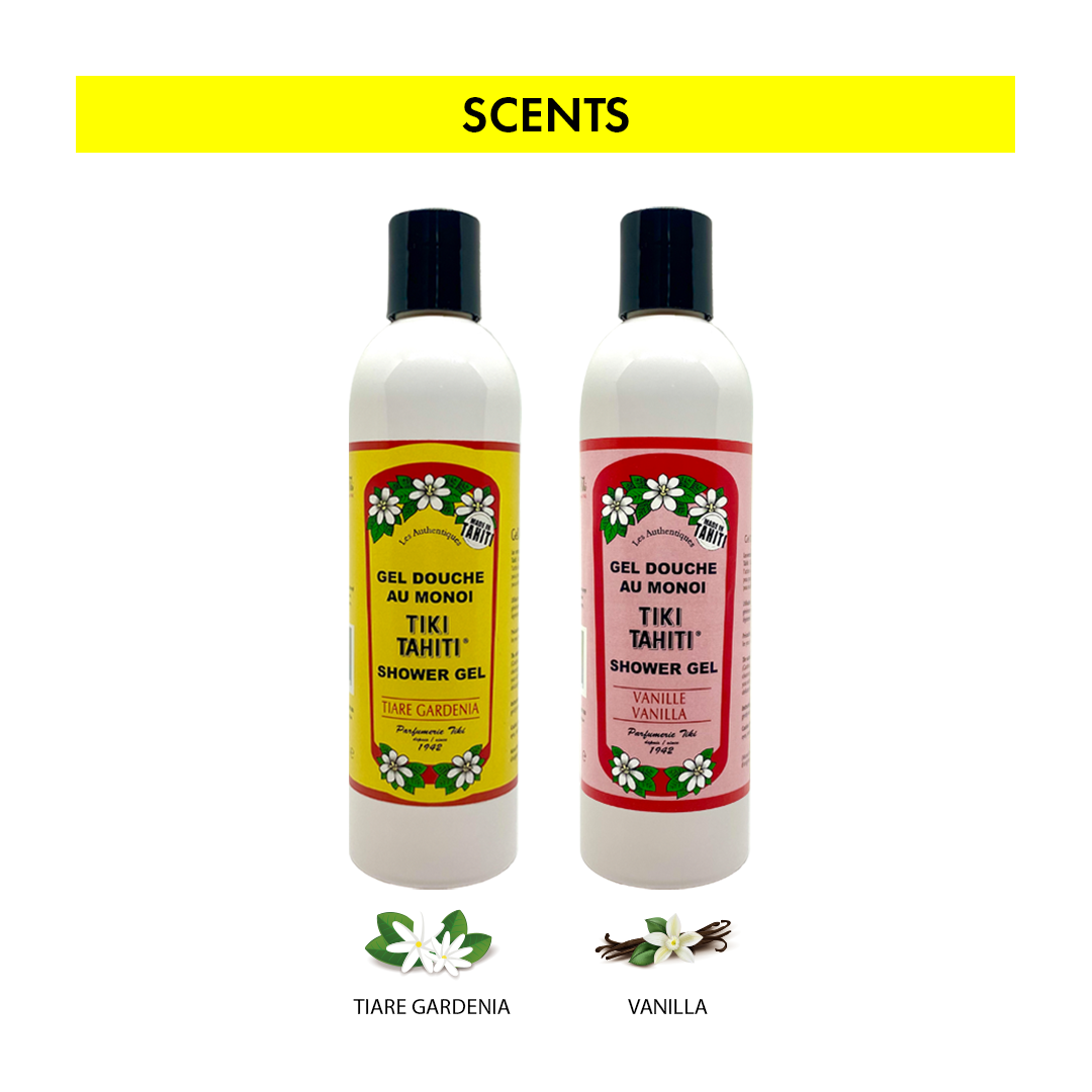 Wholesale natural Gardenia Shower Gel enriched with Monoi Perfumed Oil Vegan Nourishing Body Wash Product Made in Tahiti 250ml