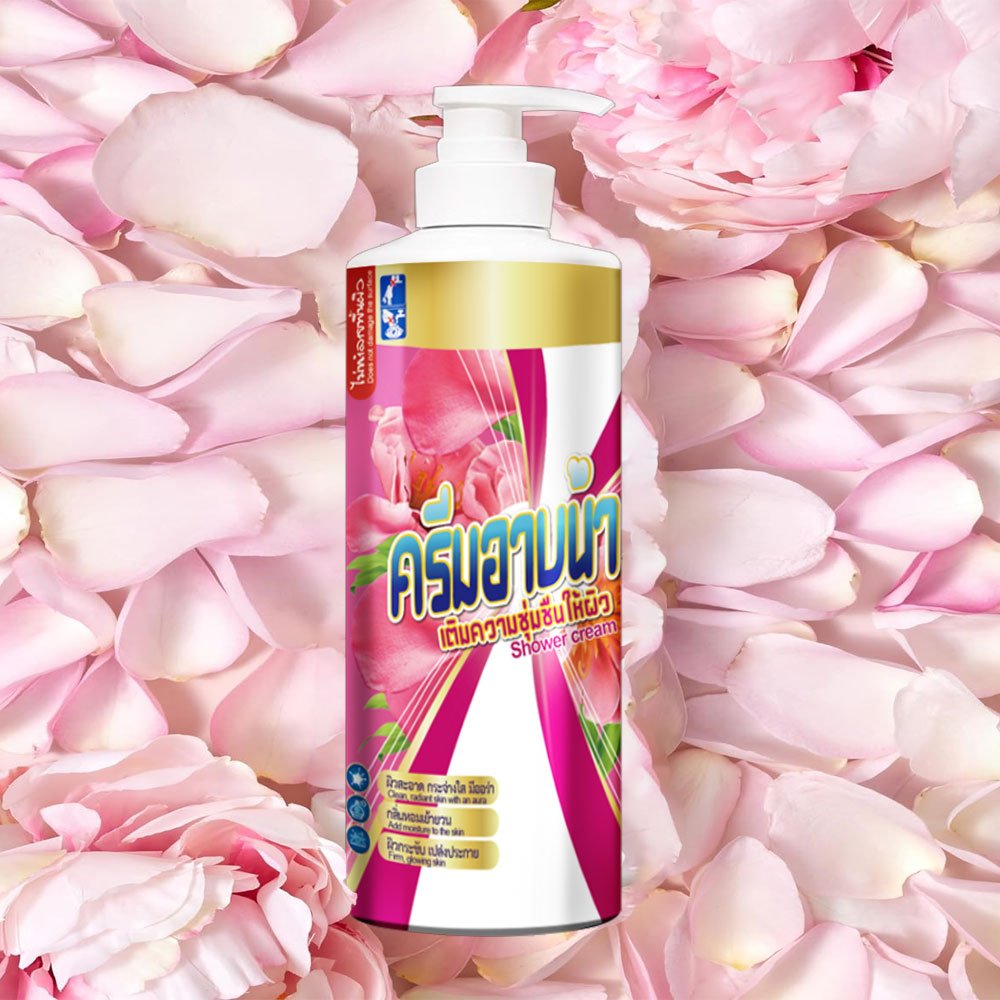 Latest new products Shower cream. Gentle formula for the skin. With natural extracts Suitable for all skin types. 1000ml