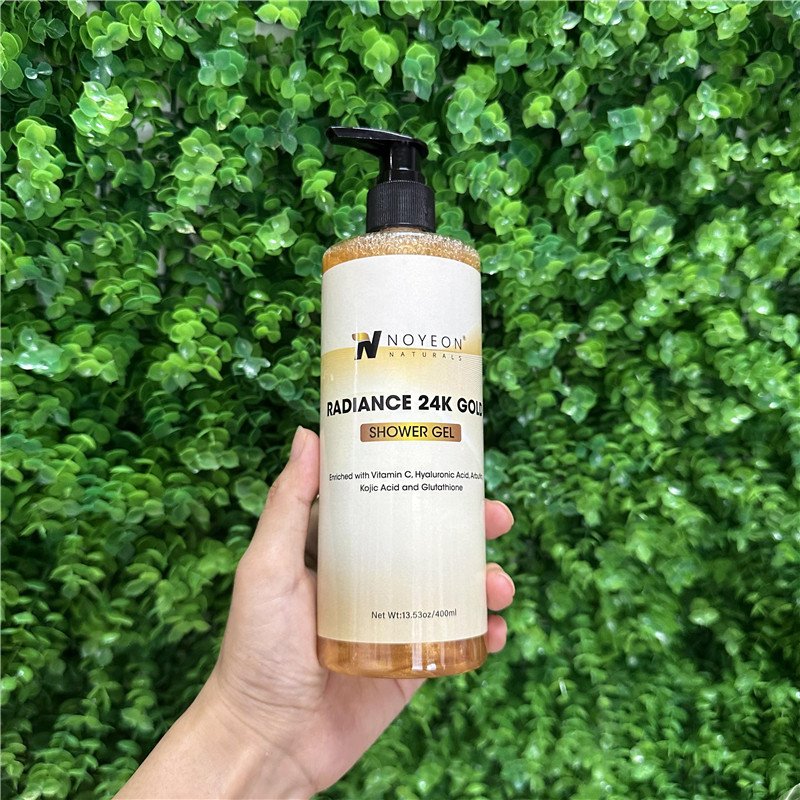 Custom Private Label Organic Cream Shower Gel Collagen 24K Gold Moisturizing Brightening Repairing Body Wash Body Lotion sets