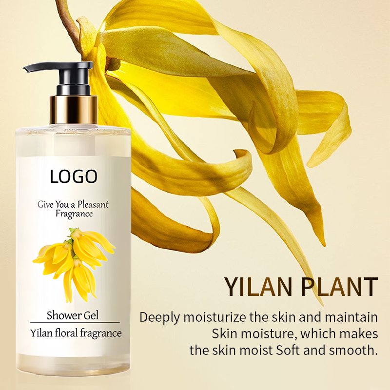 OEM YILAN floral shower gel has a long-lasting fragrance that moisturizes and keeps the skin hydrated