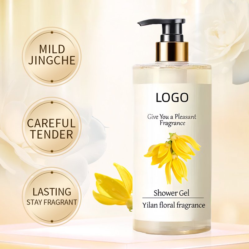 OEM YILAN floral shower gel has a long-lasting fragrance that moisturizes and keeps the skin hydrated