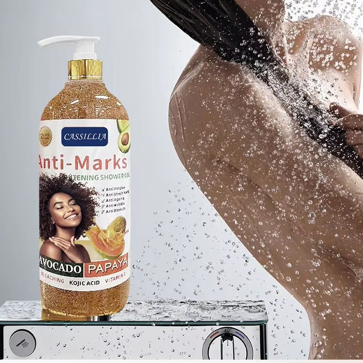 Private Label Organic Fruit Skin Hydrating Body Wash Moisturizing Scrub Shower Gel Exfoliating Lightening Whitening Washer