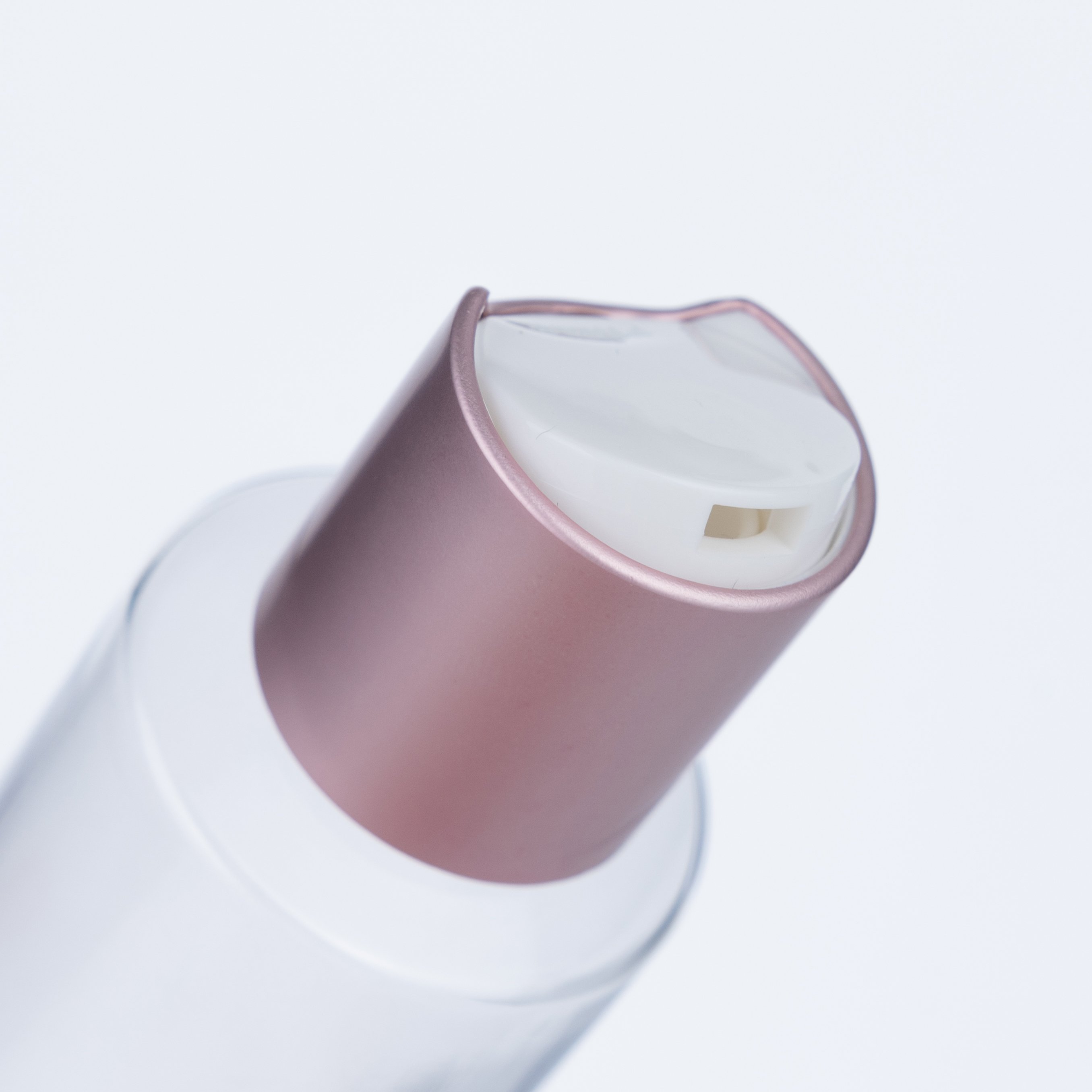 24/410 Matte Gold Pink Disc Top Cap Aluminum Plastic Cap For Plastic Lotion Shampoo Shower Gel Bottle