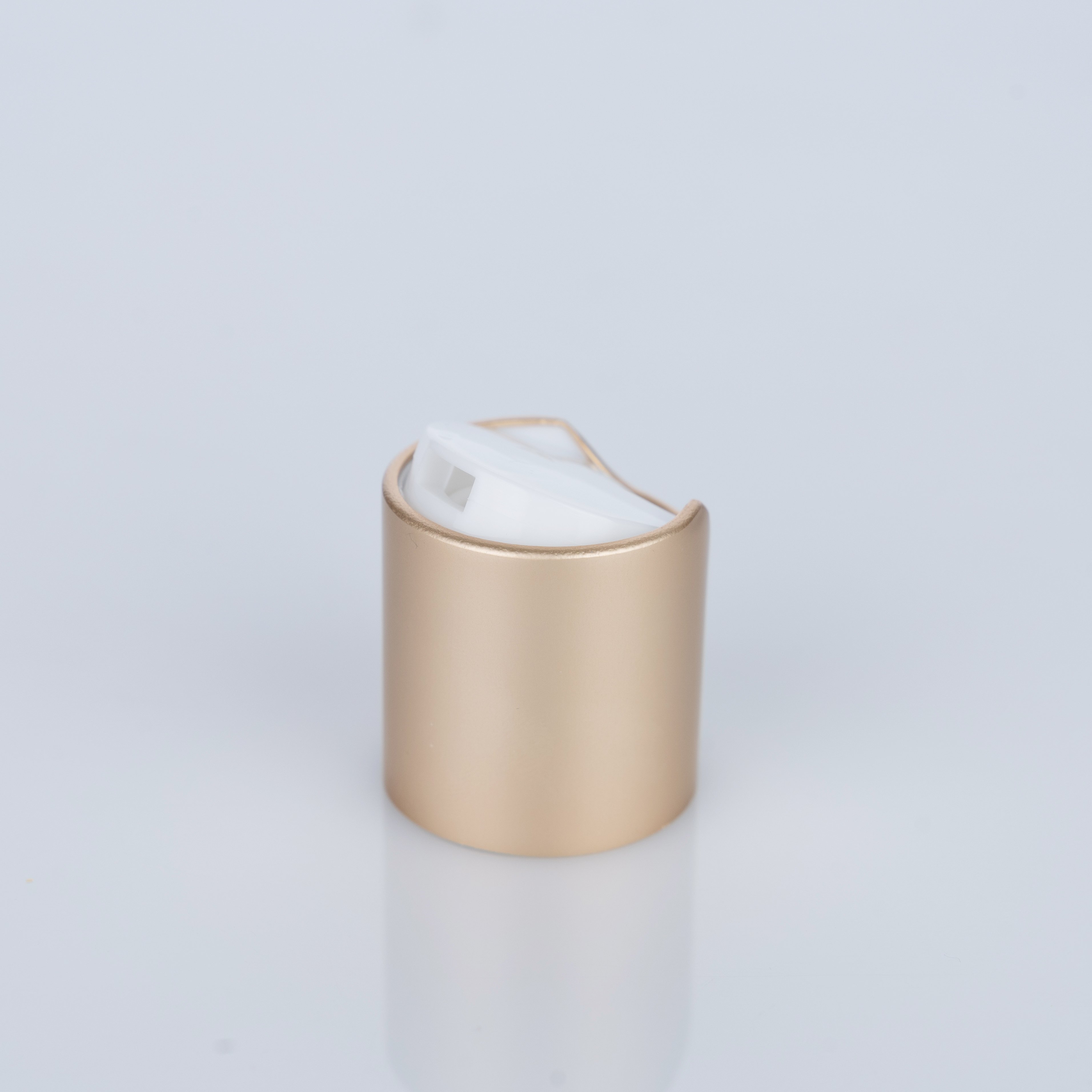 24/410 Matte Gold Pink Disc Top Cap Aluminum Plastic Cap For Plastic Lotion Shampoo Shower Gel Bottle