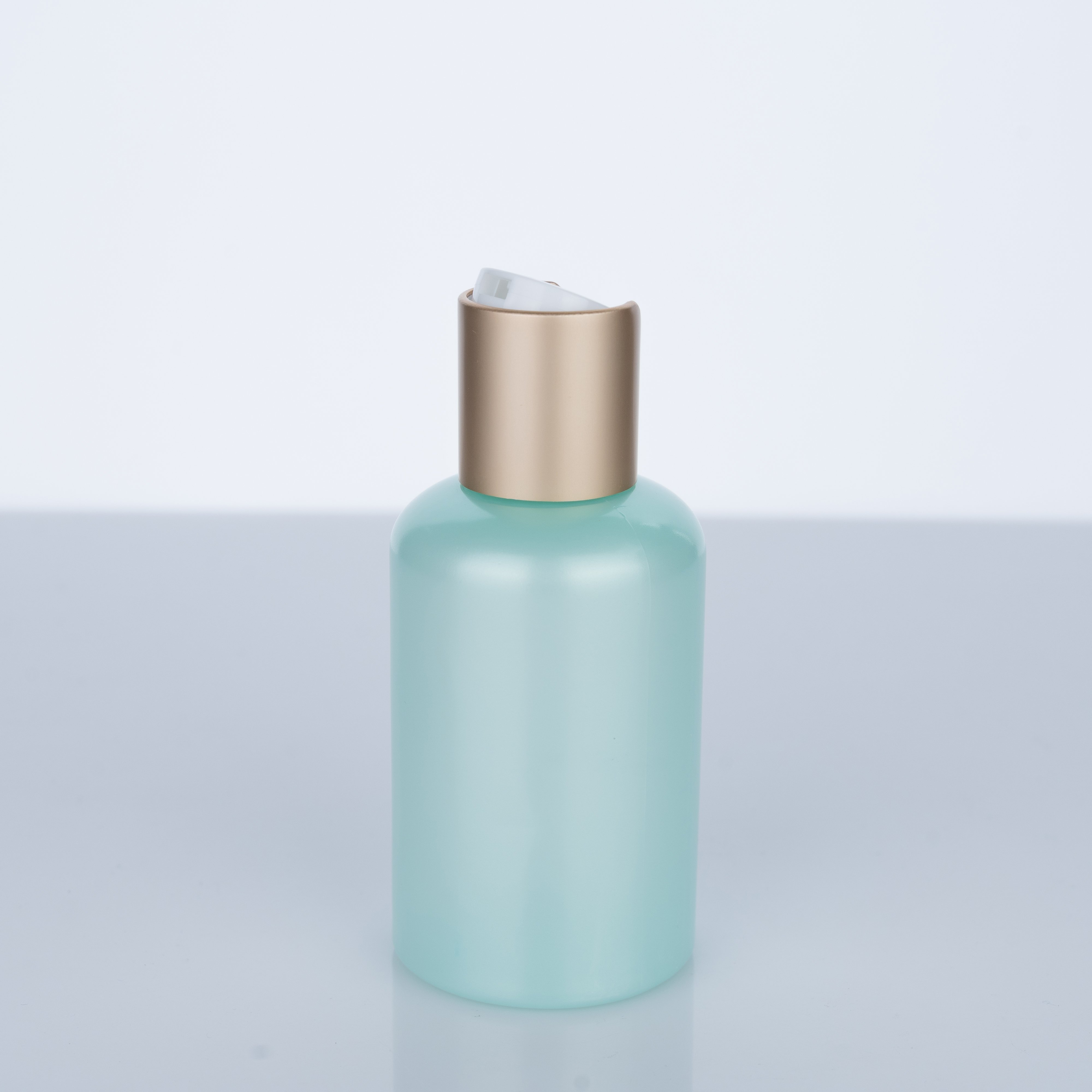24/410 Matte Gold Pink Disc Top Cap Aluminum Plastic Cap For Plastic Lotion Shampoo Shower Gel Bottle
