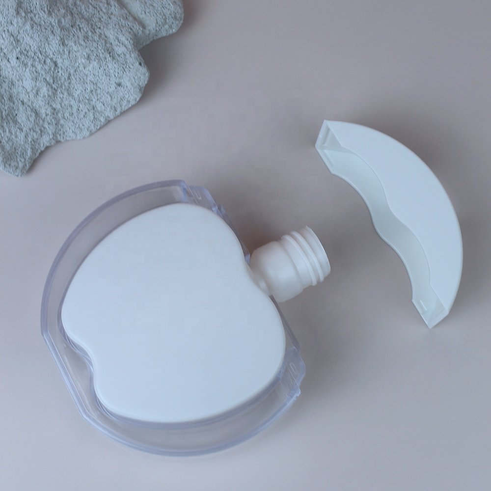 New Arrivals 300ml round Unique Heart Shape bottle plastic shampoo bottle for hair conditioner shower gel