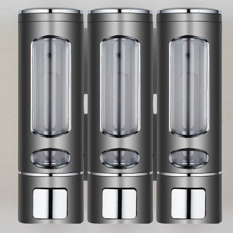 Hot Sale Bathroom 400ml 3-Head ABS Manual Shower Gel Triple Liquid Soap Dispensers Sanitary Wall Mounted