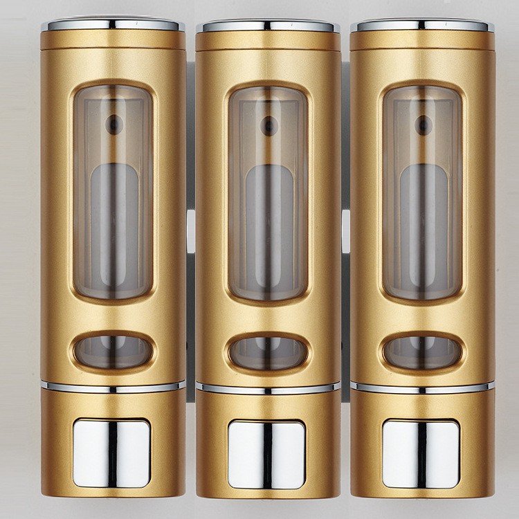 Hot Sale Bathroom 400ml 3-Head ABS Manual Shower Gel Triple Liquid Soap Dispensers Sanitary Wall Mounted
