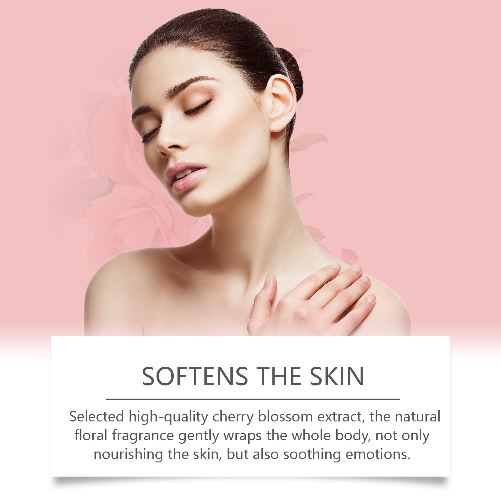 Gentle cleansing body moisturizing hydrating long-lasting fragrance cherry blossom moisturizing fragrance shower gel