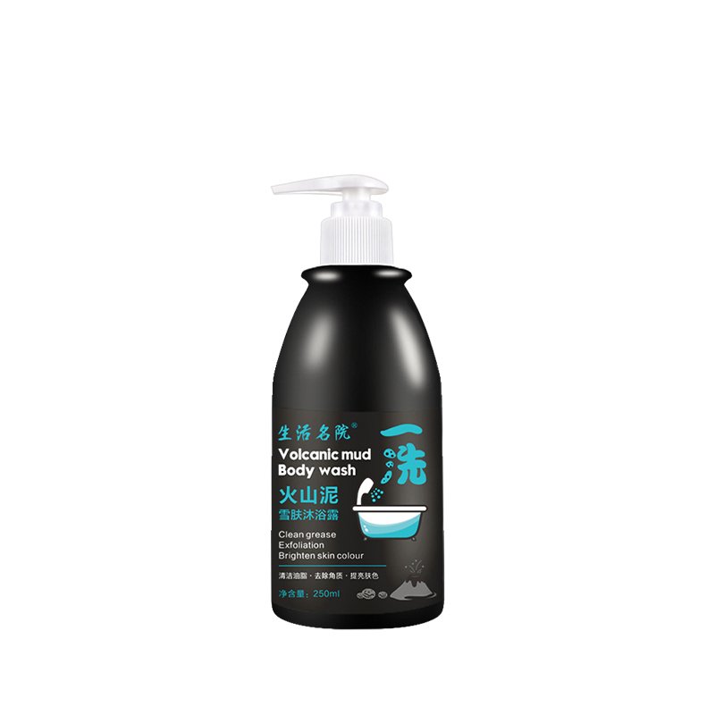 Fine Foam Moisturizing Exfoliate Volcanic Mud Beauty Shower Gel Skin Lightening Body Wash Shower Gel