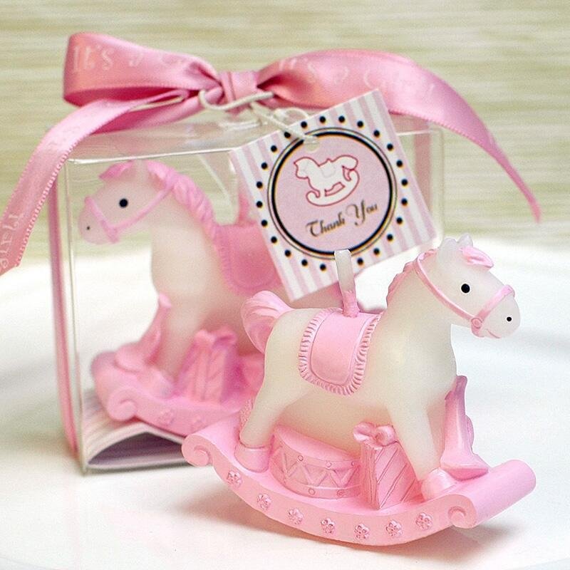 Wholesale good quality Cake Topper Baby Shower Candle Favors White Baby Boy Girl Angel Shaped Candles custom