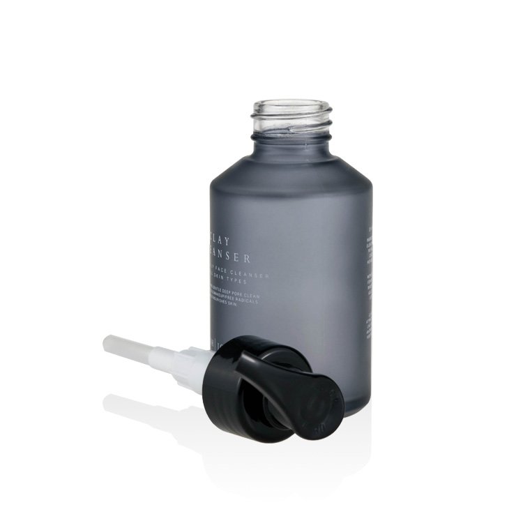 Body Lotion Pump Hair Oil Body Oil Cleanser Hand Wash Glass Bottle Cosmetic Screen Printing 120ml 4oz 300ml Matte Frosted Blue