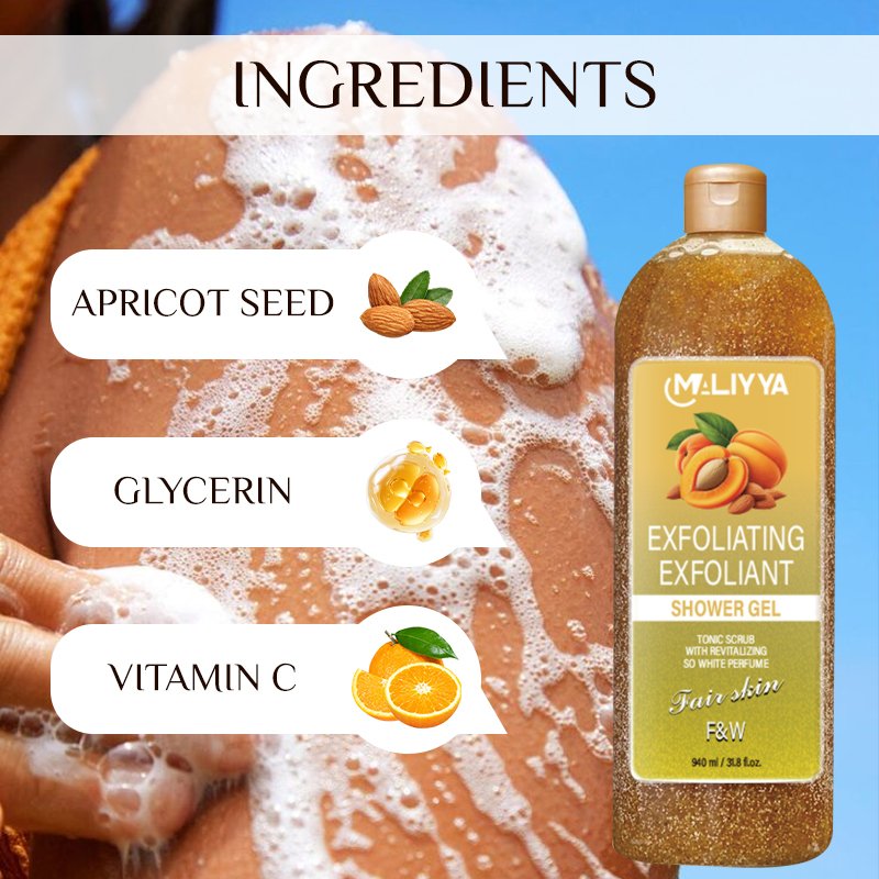 24k Gold Shower Gel Deep Cleansing Body Wash Exfoliating Whitening Nourishing Skin Hydrating Refresh Body Care Scrub Body Wash