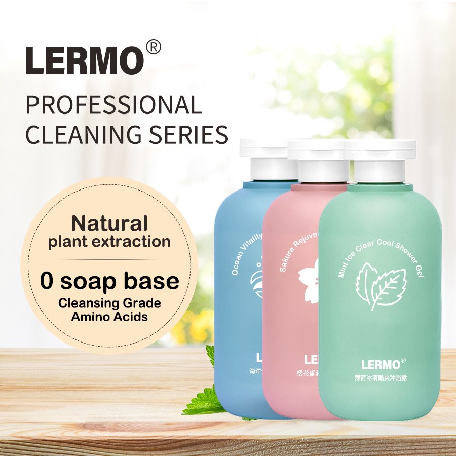 LERMO Body Care Mint Sakura Sea salt cool Fragrance Silky Shower Gel White Shower Gel silky Shower Gel hot summer