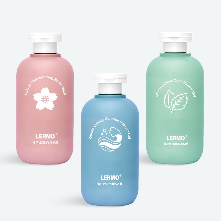 LERMO Body Care Mint Sakura Sea salt cool Fragrance Silky Shower Gel White Shower Gel silky Shower Gel hot summer