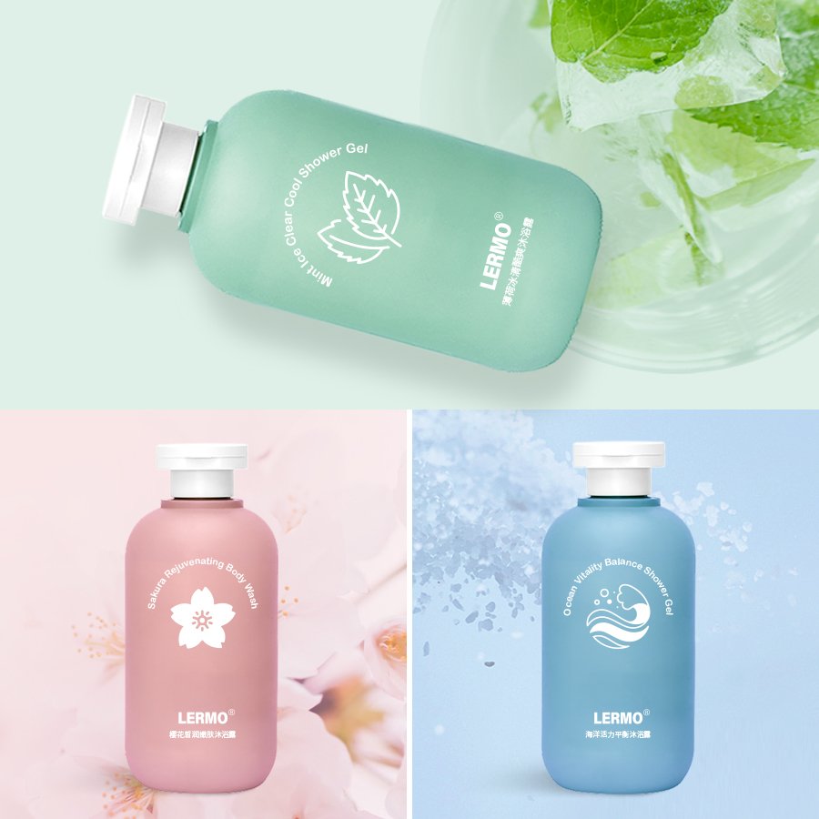 LERMO Body Care Mint Sakura Sea salt cool Fragrance Silky Shower Gel White Shower Gel silky Shower Gel hot summer
