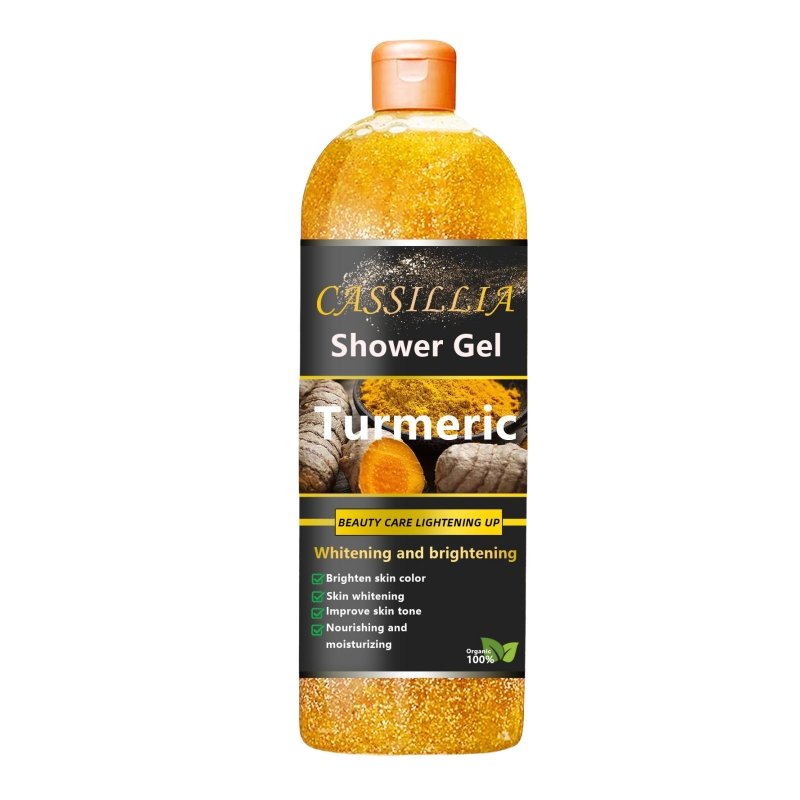 Private Label Ginger 1000ml Brightening Shower Gel Turmeric Papaya Kojic Acid Vitamin C Moisturizing Whitening Tumeric Body Wash