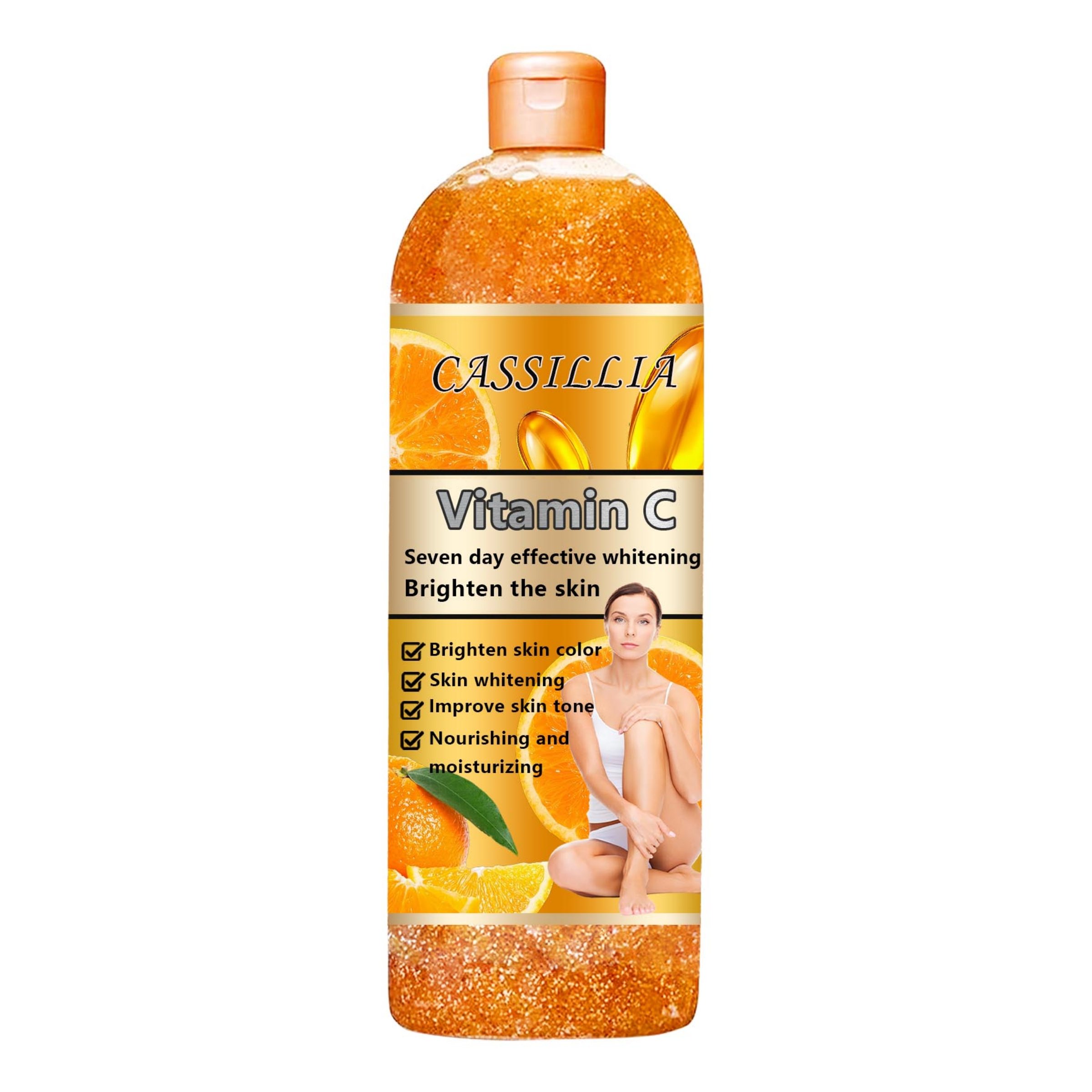 Private Label Ginger 1000ml Brightening Shower Gel Turmeric Papaya Kojic Acid Vitamin C Moisturizing Whitening Tumeric Body Wash