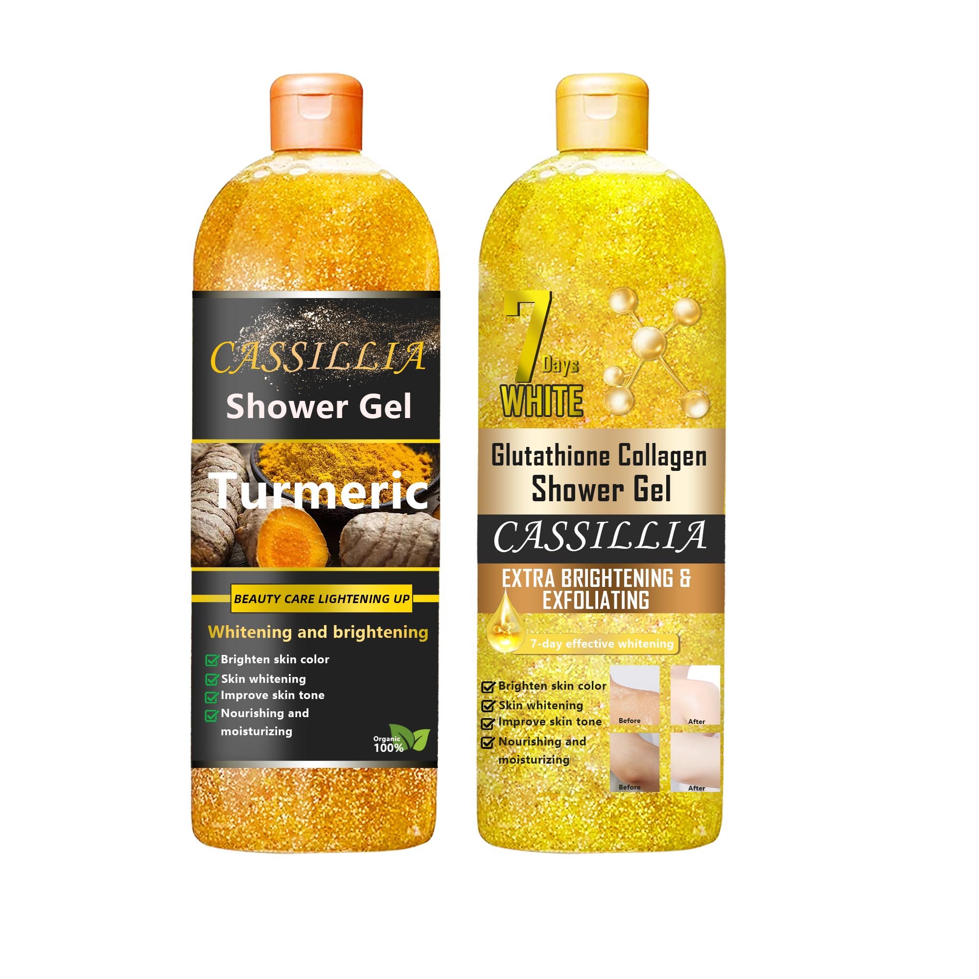 Private Label Ginger 1000ml Brightening Shower Gel Turmeric Papaya Kojic Acid Vitamin C Moisturizing Whitening Tumeric Body Wash