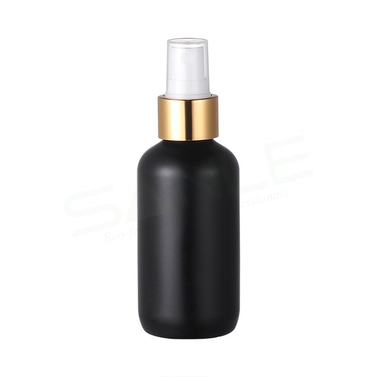 Gloden Lid Screw Cap 4oz Perfume Spray Oil Cosmetic Packaging Men Lotion Body Shower Gel Decorative Lotion Bottle