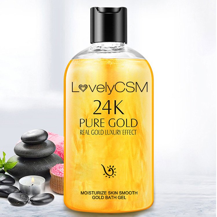 Shower Gel Wholesale Ready To Ship 500ml 24K Gold Moisturizing Whting Bath Shower Gel
