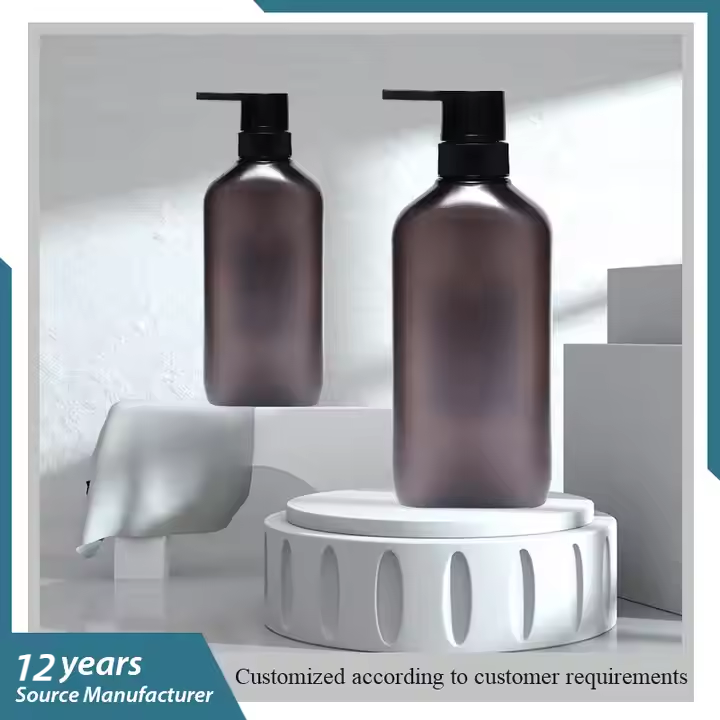Bottle Shampoo Use PET Plastic Body Customized Cylinder Industrial BEAUTY Surface PACKAGING Cap Pump Bullet Color Liquid