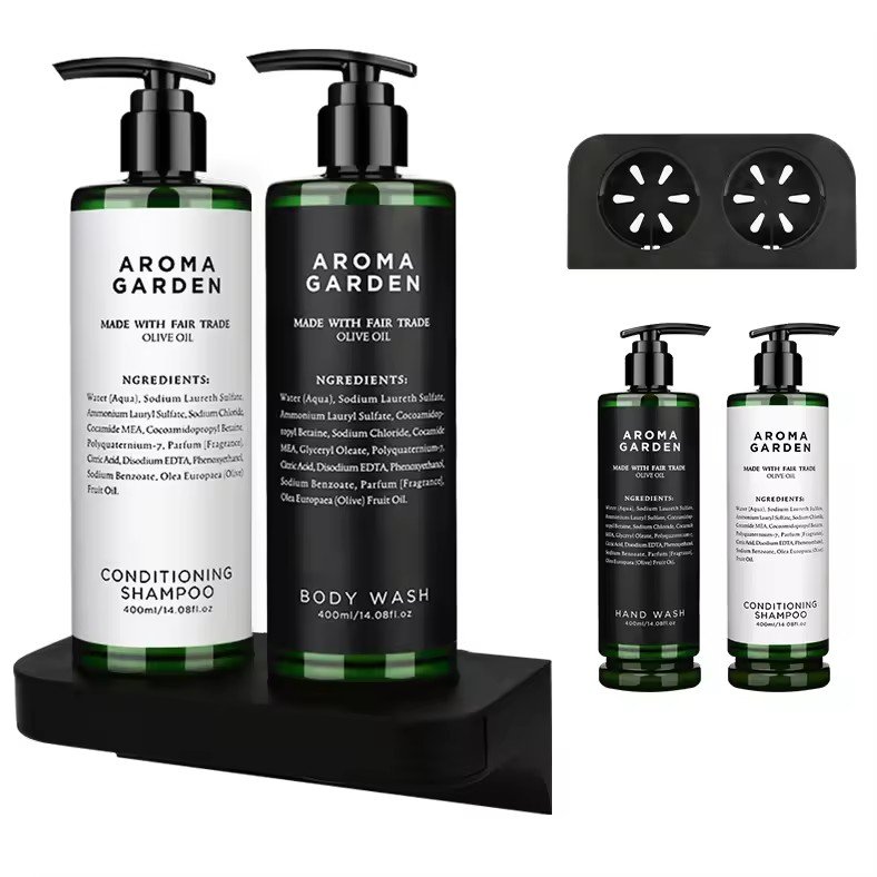 wholesale Low Price Magic Magnet Double Chamber Hotel Wall Mounted Shower Gel Lotion Dispenser with PET Plastic