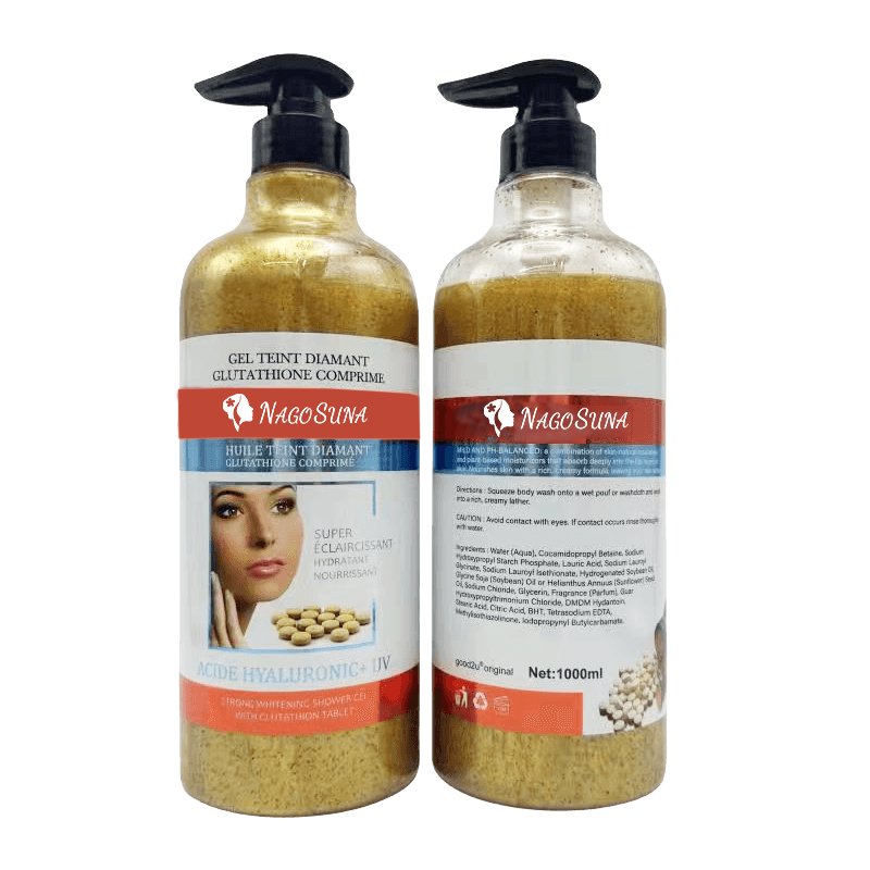 NAGOSUNA 1000 ML Shower Gel Moisturizing carrot vitamin a body wash black skin female male skin lightening Shower Gel