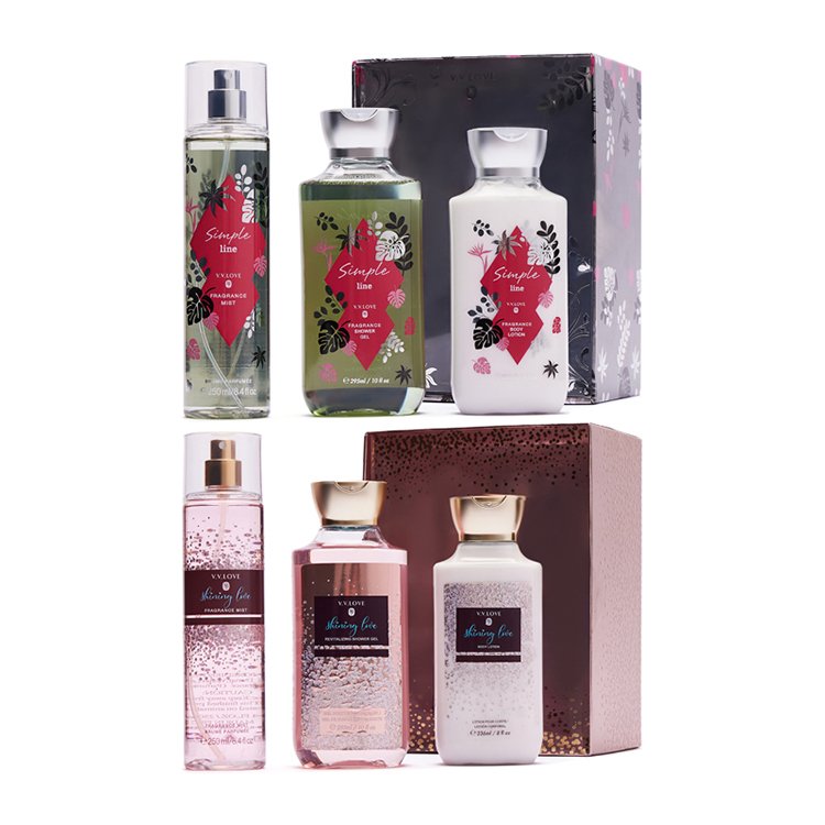 Promotional Bath SPA Promotional Gift Set 250ml Body Spray 236ml Body Lotion 295ml Shower Gel For Women