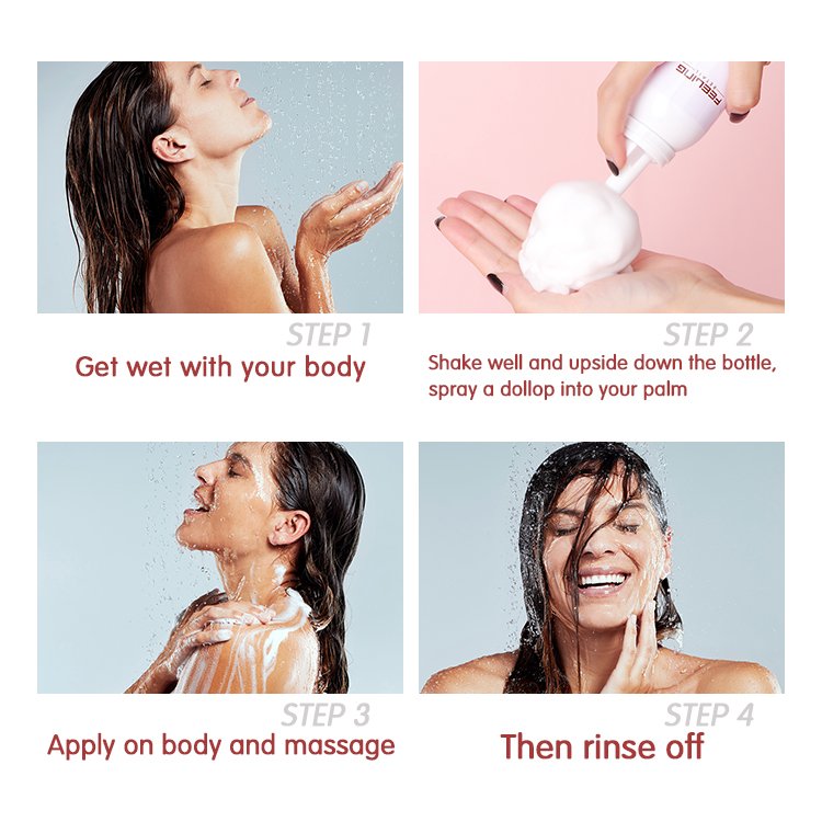 Custom Body care Deep Cleaning Lightening bath bubble body shower foam private label body wash mousse wholesale bath mousse