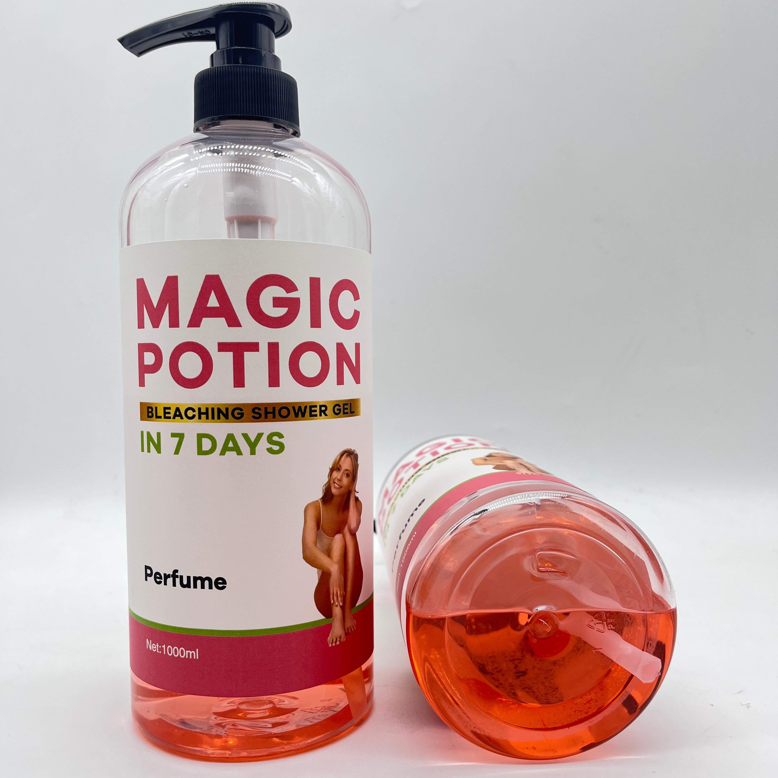 LERMO Shower Gel Wholesale AHA Fruits Body Wash Whitening Moisturizing Goat milk Whitening Magic Body Wash Skin Care 1L