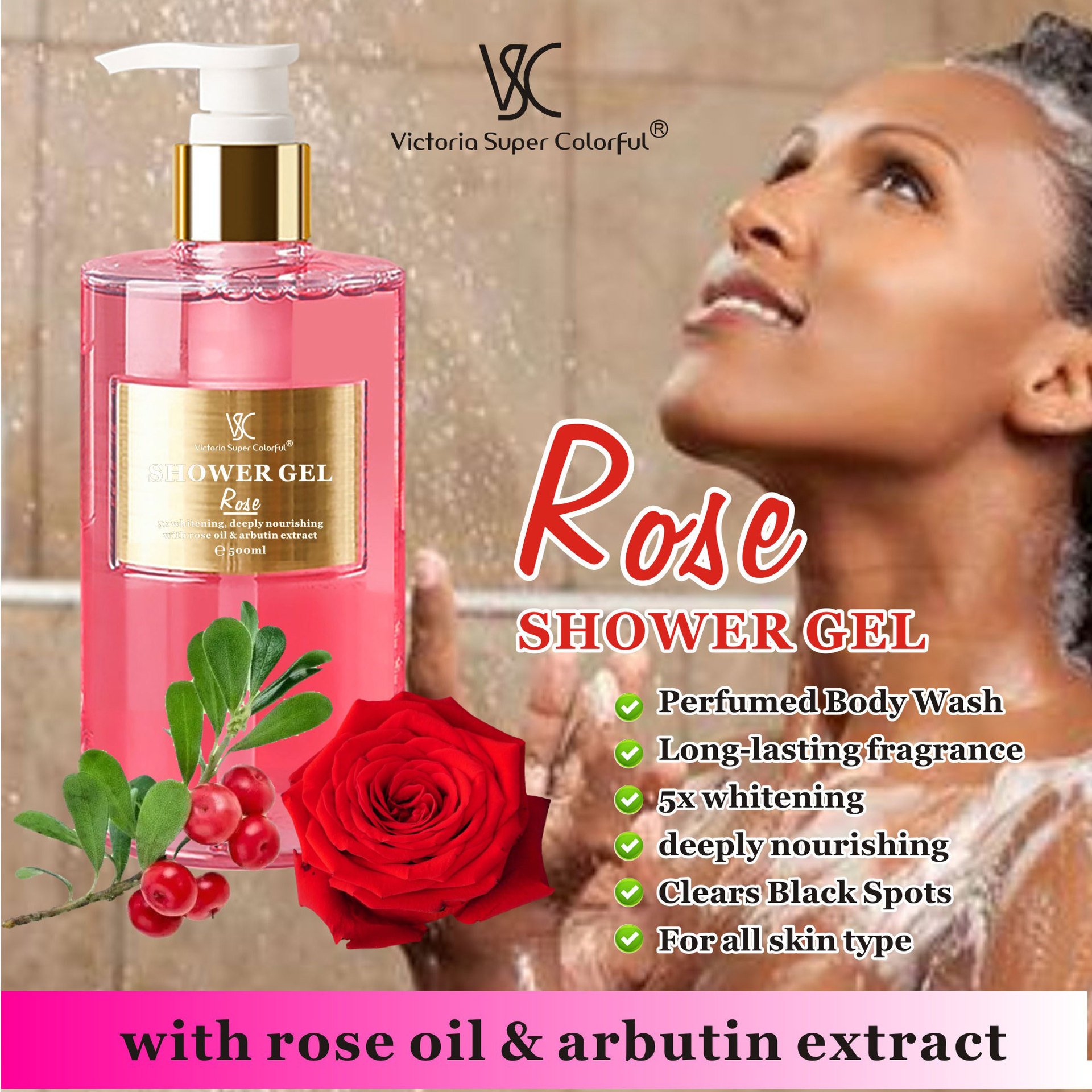 AHA Carrot Turmeric Bath Gel Smooth Foam Rich Moisturizing Whitening Fragrant Body Wash Shower Gel 500ml