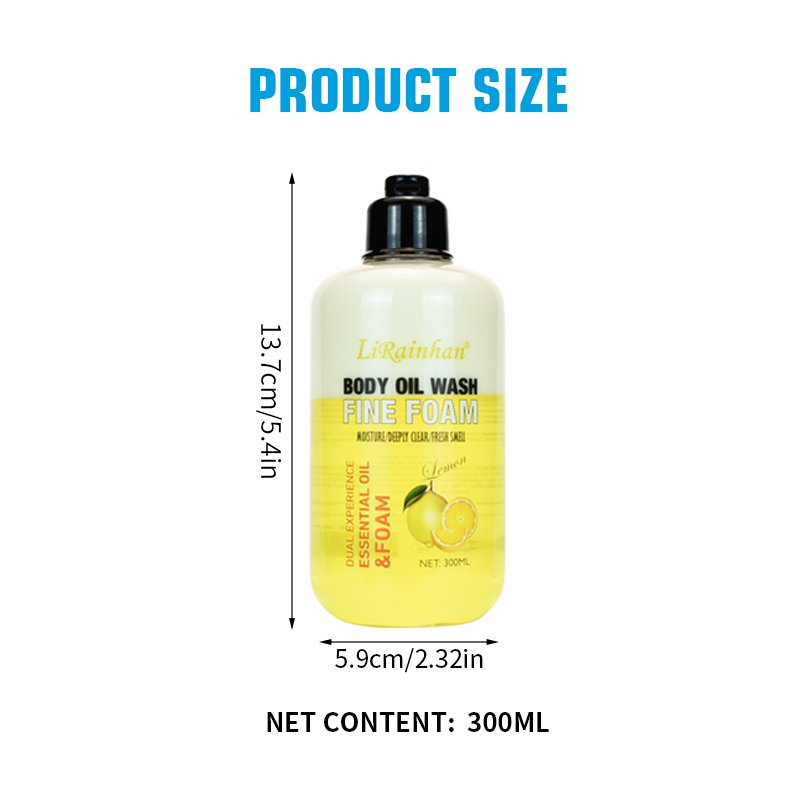 Oem Private Label Lemon Skin Whitening Smooth Brightening Rose Oil Body Wash Shower Foam