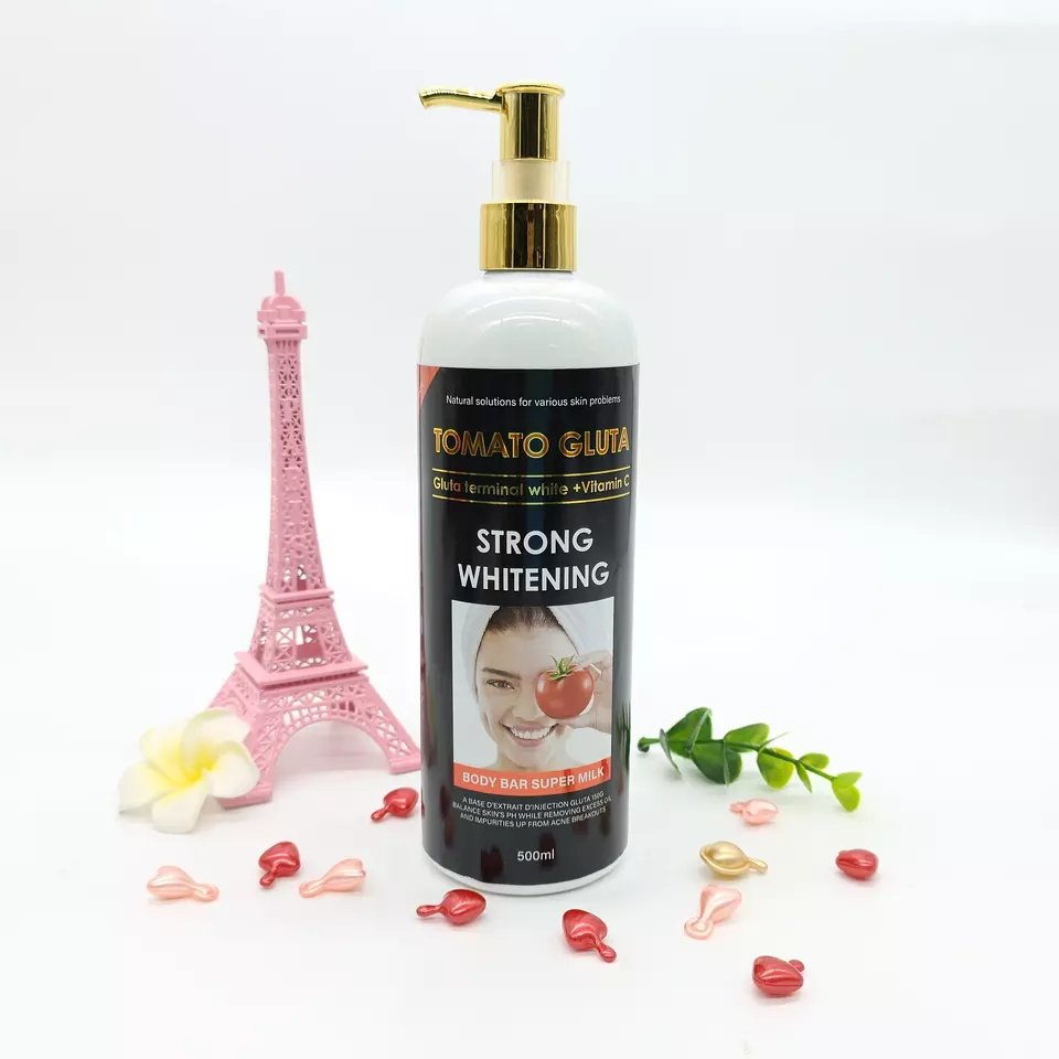 OEM TOMATO GLUTA 5 days action body shower gel lotion soap bleaching best whitening cream for dark skin