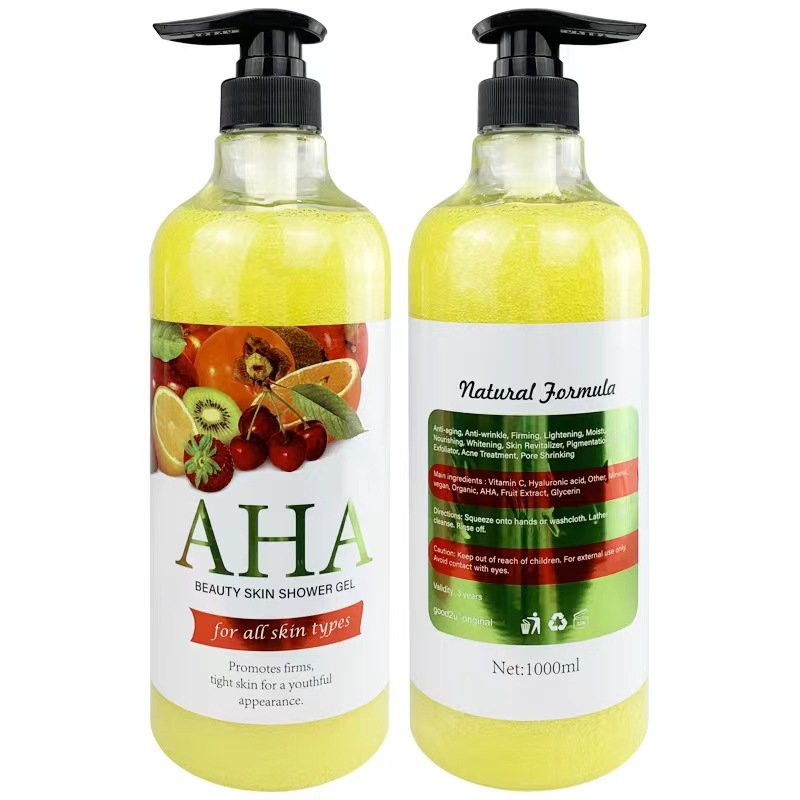 Hot Selling Wholesale Price 1000ml Vitamin C Shower Gel With Perfume Bleaching Body Wash
