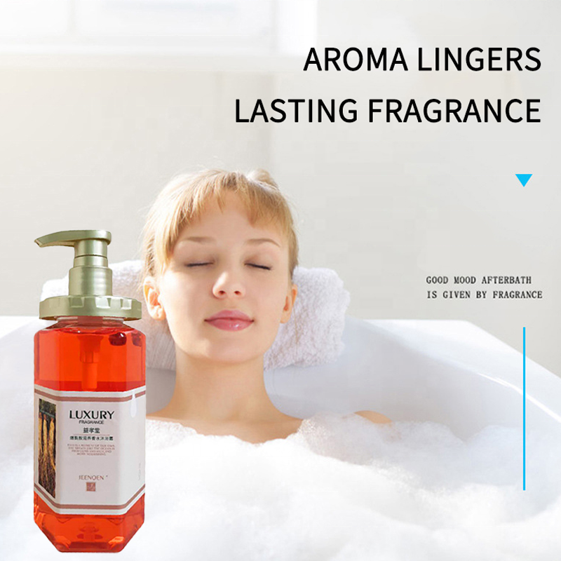 18oz shower gel bottle home sea salt nourishing perfume shower gel amino acid organic Body Wash