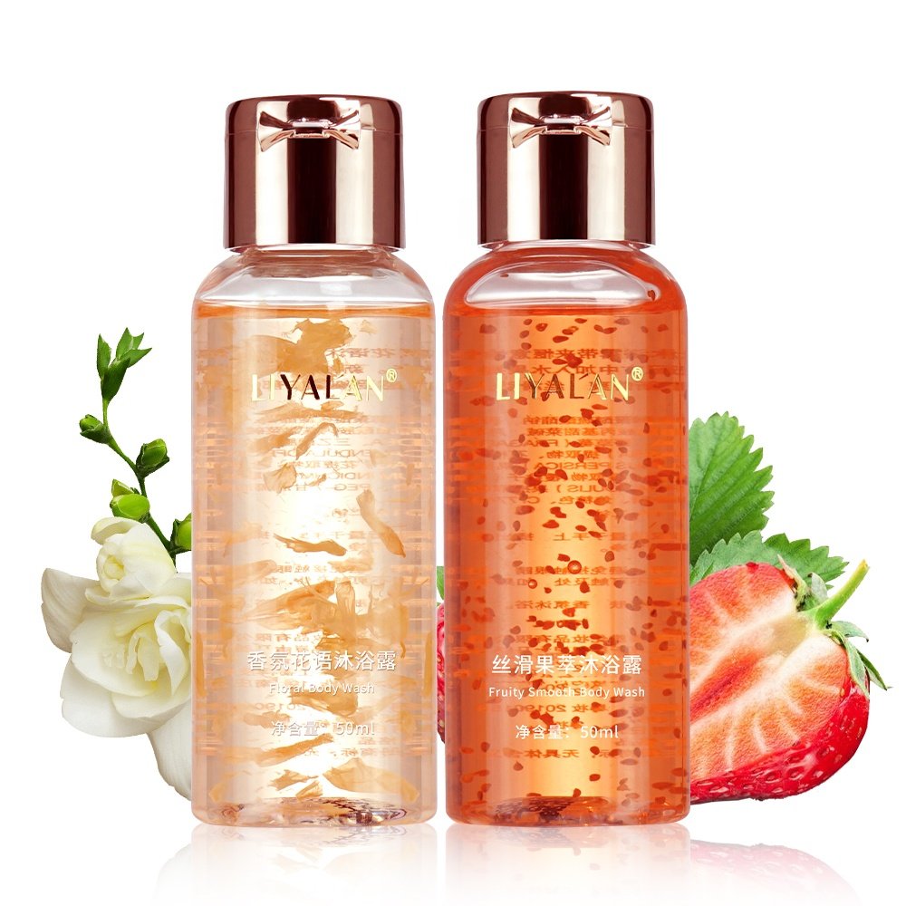 Mini Shower Gel Private Label Travel Skin Cleansing Floral Extract Body Wash Moisturizing Bath Mini Shower Gel