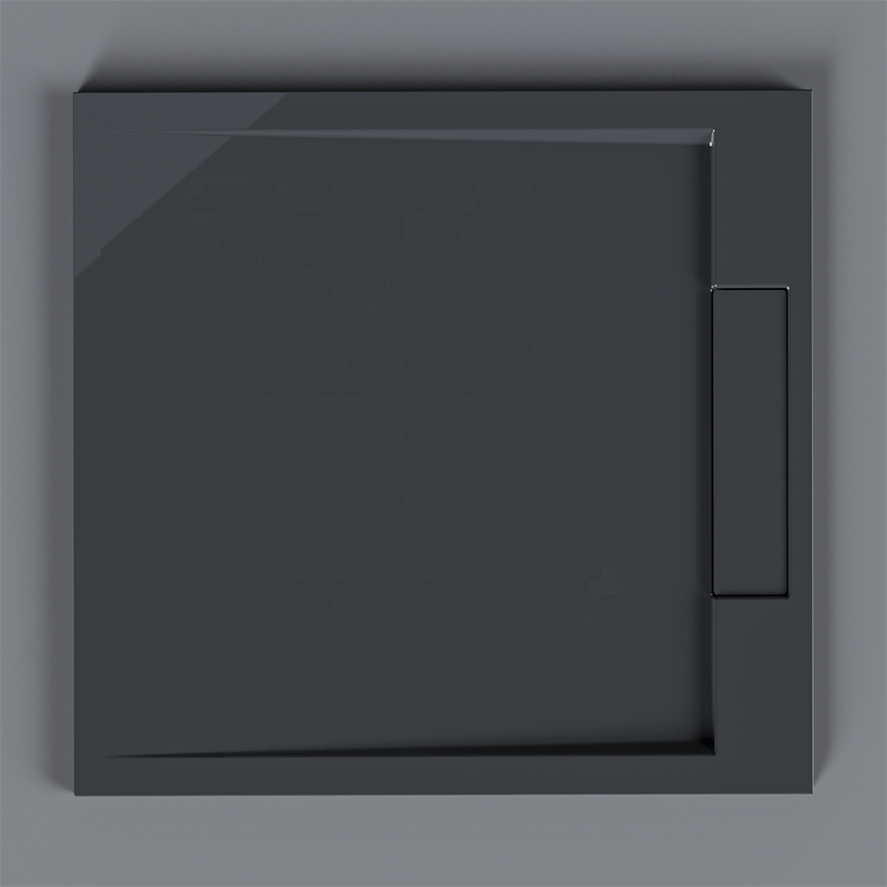 Customized Resin Stone Black/white Shower Tray Solid Surface Shower Pan Anti-slip Grey Color Shower Base solid surface tray